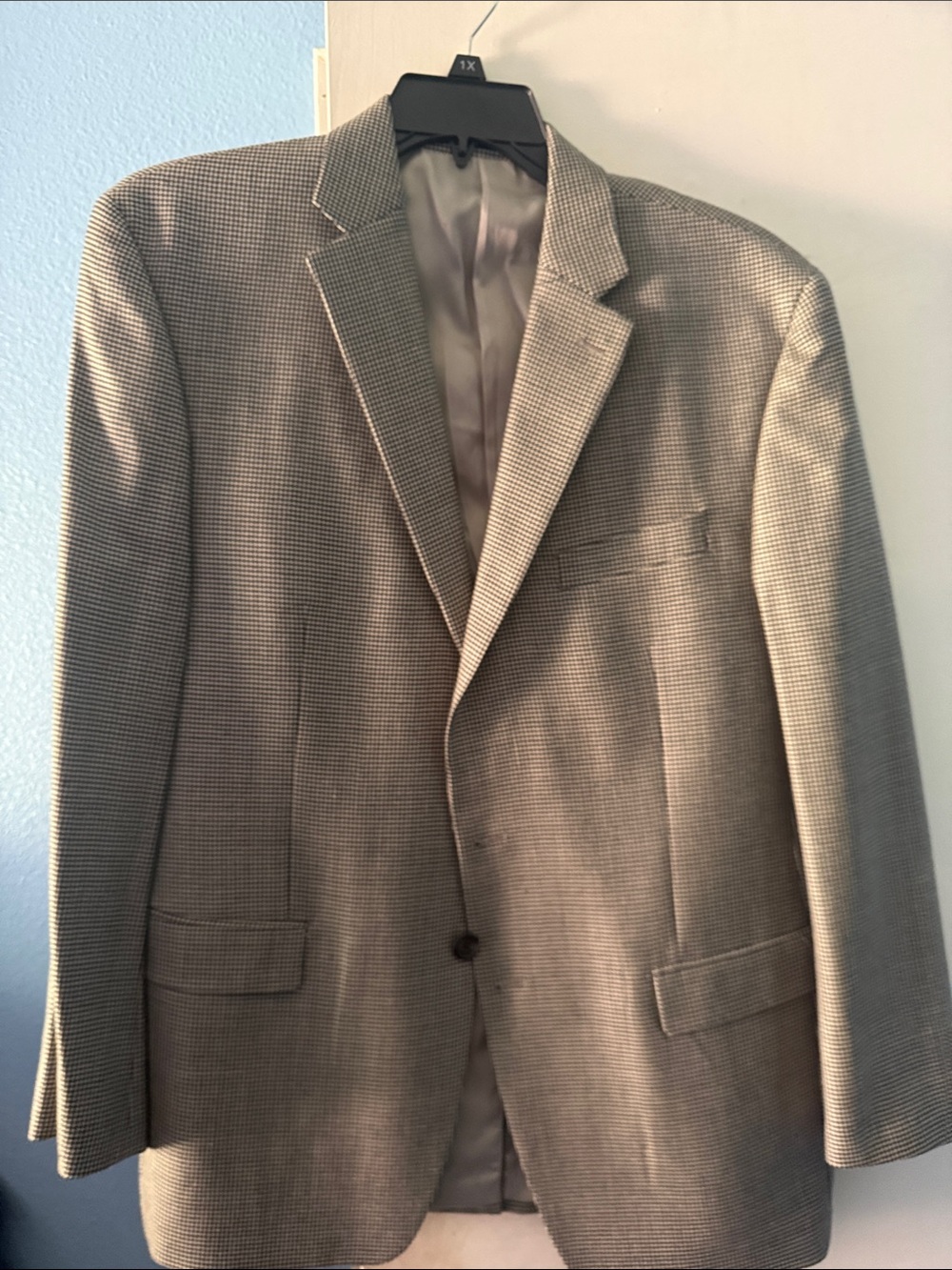 Lauren Ralph Lauren Men’s Silk Wool Houndstooth Sport Coat Blazer
